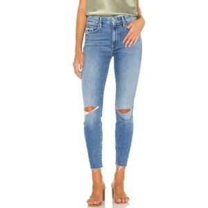 Mother High Waisted Looker Ankle Fray‎ Distressed Skinny Jeans Size 26
